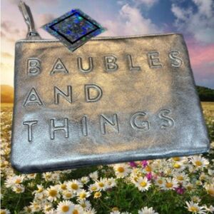 Silver Cosmetic Bag Baubles and Things. NWT